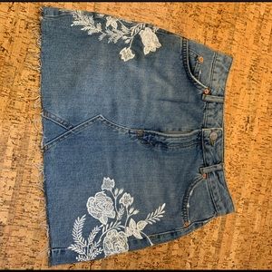 Top shop jean skirt